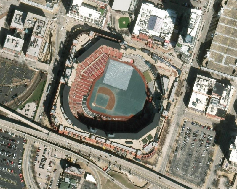 Busch Stadium vue satellite