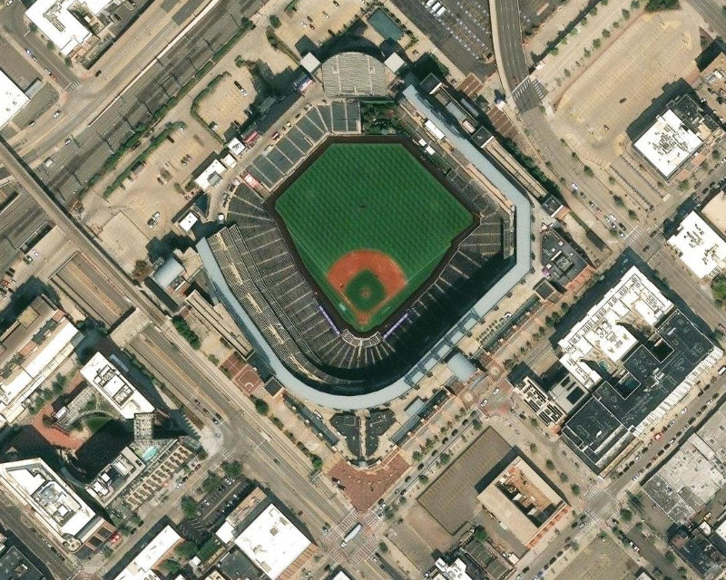 Coors Field vue satellite