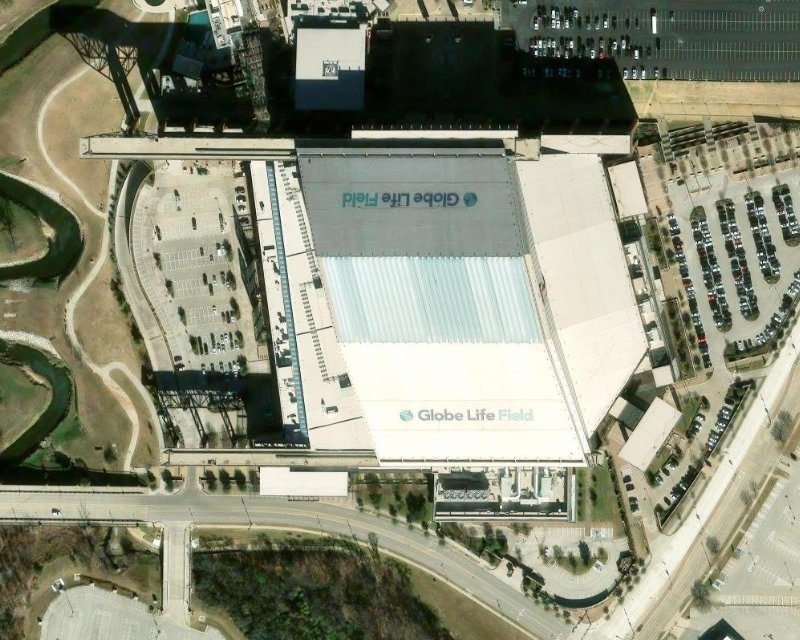 Globe Life Field vue satellite