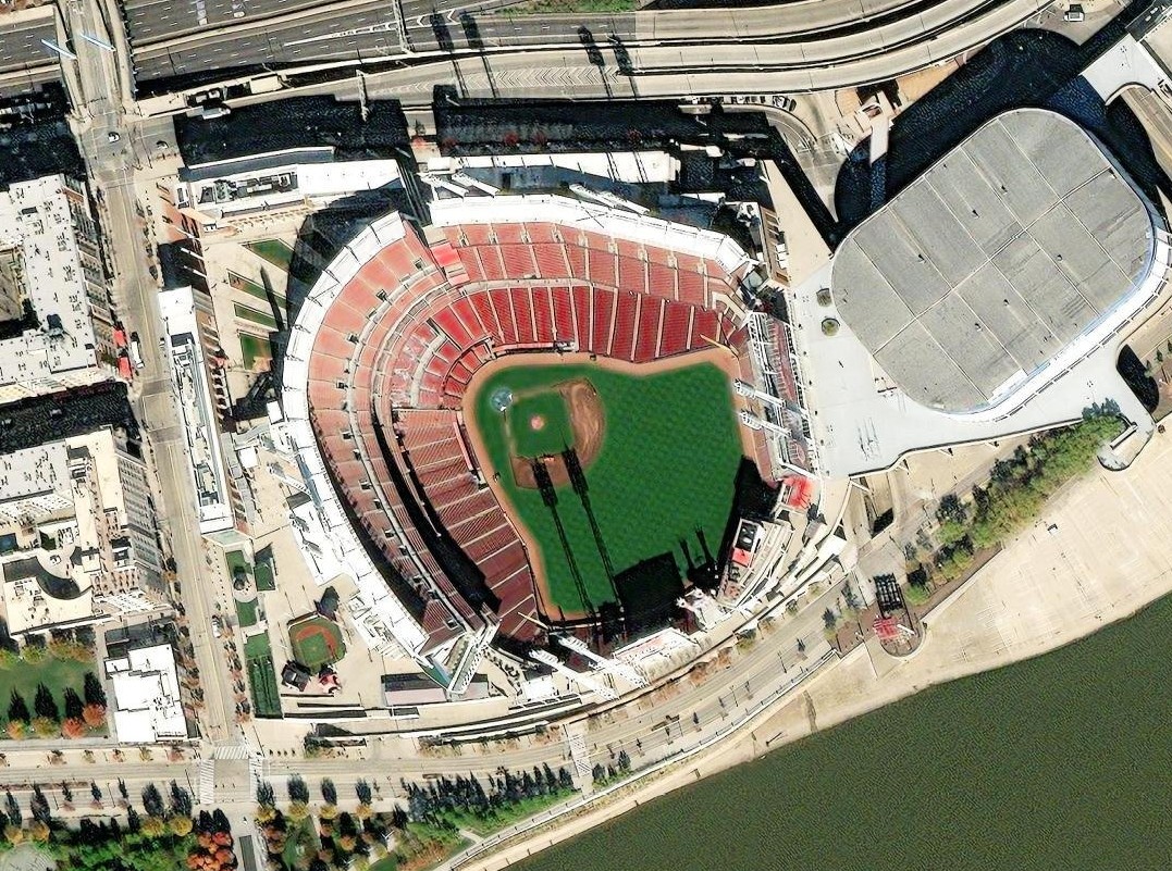 Great American Ball Park vue satellite