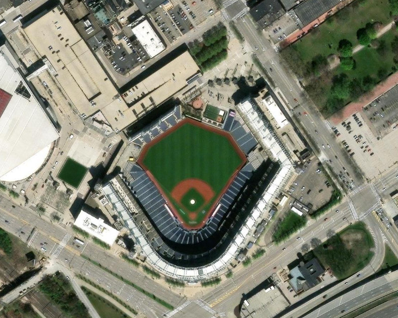 Progressive Field vue satellite