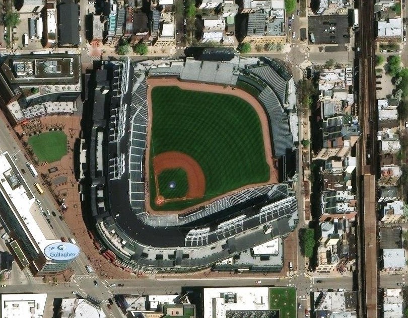 Wrigley Field vue satellite